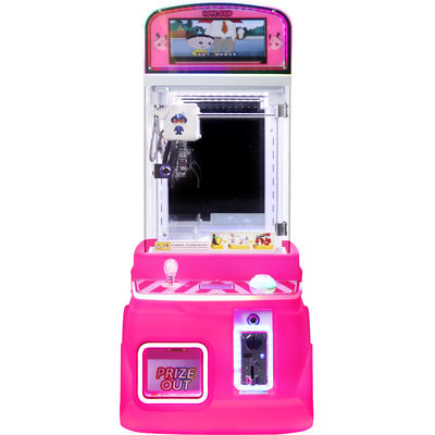 Mini Arcade Claw Machine Pink With Display Screen Coin-operated Toy Vending Machine