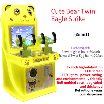 Kinder Arcade Schießspiel Spielen Zwei-Spieler War Eagle Angriff Schießspiel 17-Zoll