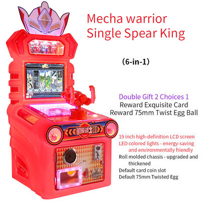 Münzmanagement Mech Krieger Einzel Speer König Schießen Kinder Arcade-Spielmaschinen für zu Hause