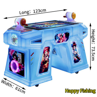 Blaue Münz-betriebene Spielautomat Zwei-Person-Arcade-Fischerei-Joystick-Spielkonsole