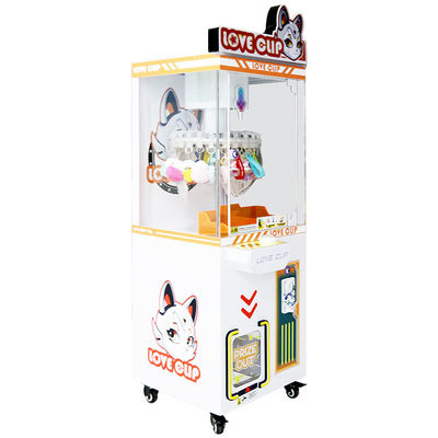 Kinder Arcade Klauen-Maschine Spiele zum Verkauf Orange Münz-betriebenen Spielautomat Starry Love Clip
