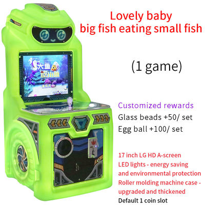 YX-1059 Süßes Baby Einzelspieler Großer Fisch, der kleine Fische isst Joystick-Spielmaschine 17 Zoll