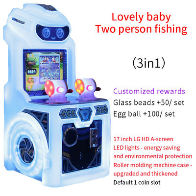 Marken-Münz-betriebenen Arcade-Spiele zum Verkauf Zwei-Person Fischen Joystick-Game-Maschine