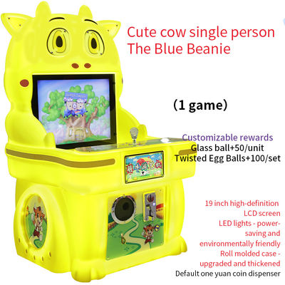 Münze op Arcade Kinderhändler-Roboter Kleiner Blauhut Abenteuer Einzelperson Joystick Spielmaschine