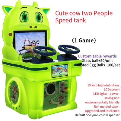 Kuhmünzen-Mall-Roboter für Kinder Zwei-Spieler-Speed-Chariot-Rennspielautomat für Zuhause