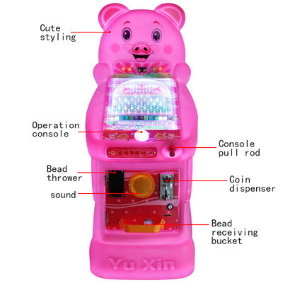 19mm spielerische Schweine-Pinball-Maschine Spaß-gefüllte Unterhaltung bunte Fähigkeitsprüfung Spiel für Kinder