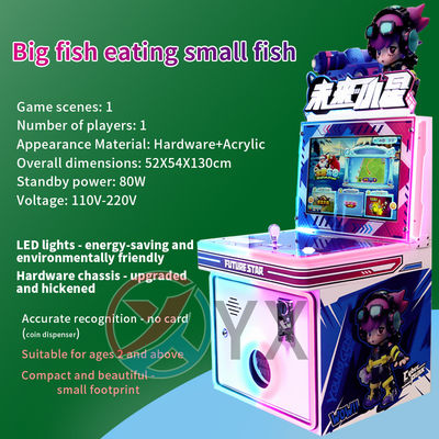 Große Fische essen kleine Fische Spiel Münze-Operation Zukunft Kleines Sternspiel Kinder Arcade Hammer Spielekonsolen