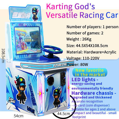 Einzelspieler Karting Jungmeisters vielseitige Rennwagen Arcade-Spielmaschine Videospiel Münze Logistik Tracking