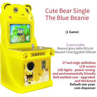 17-Zoll Niedlicher Bär Ein beliebtes Kinderspiel-Arcade-Spiel mit münzbetriebener Joystick-Elektronik-Spielmaschine
