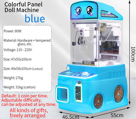 Blauer neuer Mini-Feuerwehrwagen Spielzeug-Automaten Münzbetriebene Spaß-Puppenmaschine